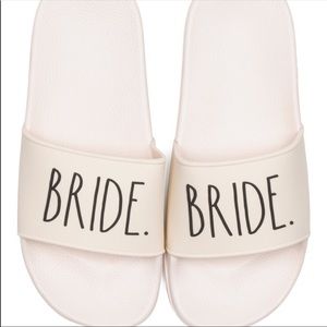 Rae Dunn BRIDE Slides Sandals Flats Slip Ons